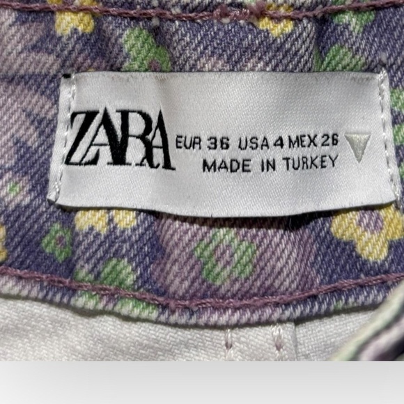 Zara Purple Floral Women's Shorts - Picture 2 of 6